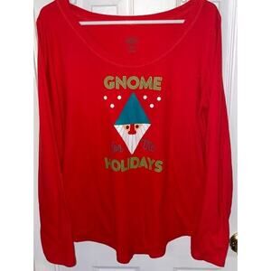 Gnome for the Holidays long sleeve Graphic shirt XL EUC